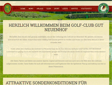 Tablet Screenshot of golfclub-gut-neuenhof.de